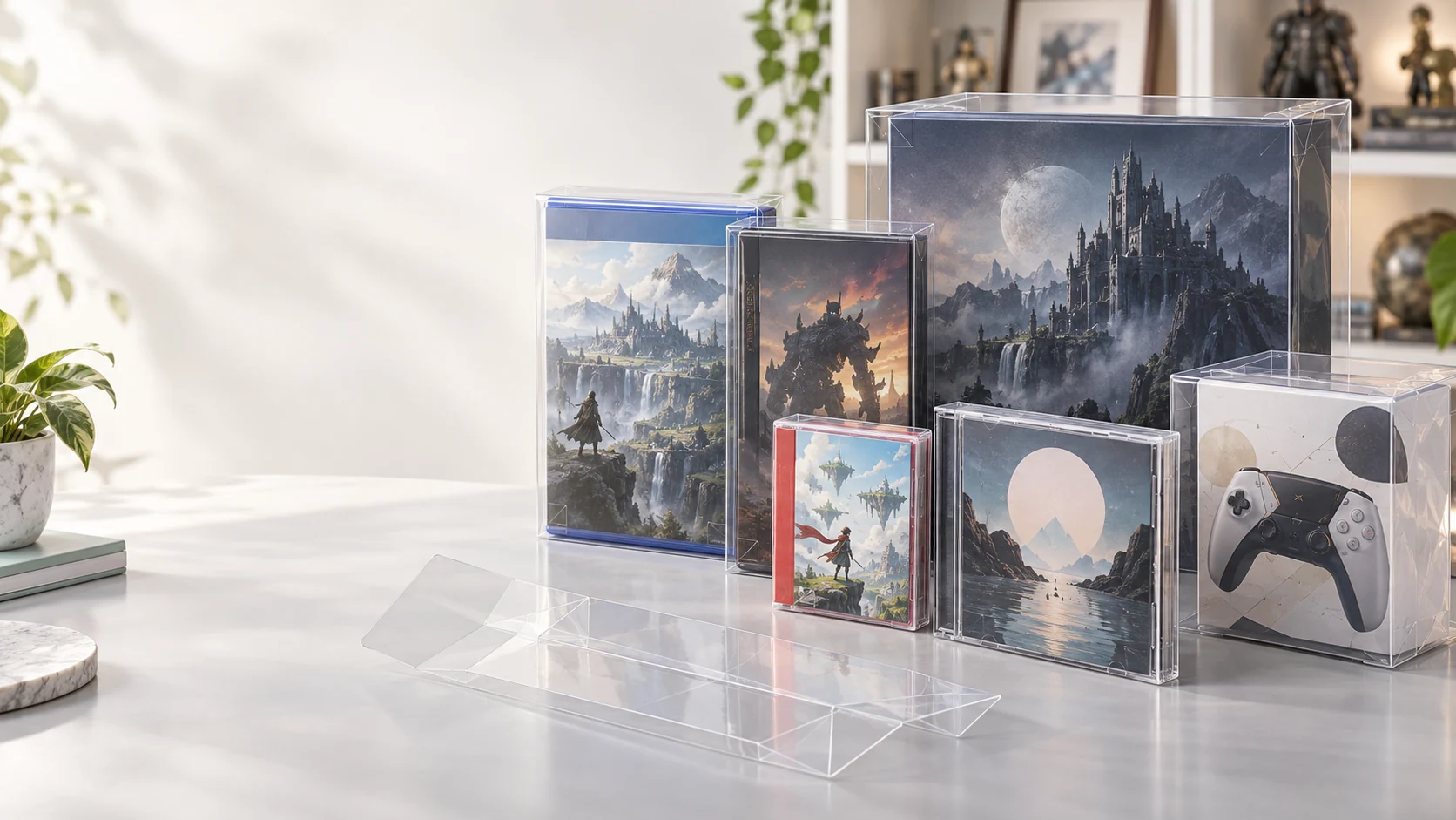 Коллекция игровых изданий в прозрачных защитных коробах